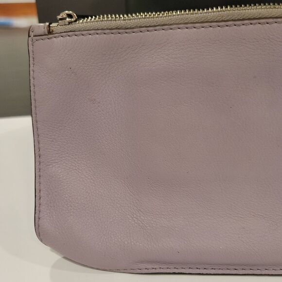 MICHAEL KORS WRISTLET  *RARE* Jet Set Leather Large Zip Clutch Purple/Lavender - Picture 3 of 10